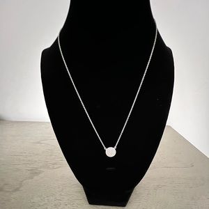 Sterling silver 16” necklace with CZ diamonds